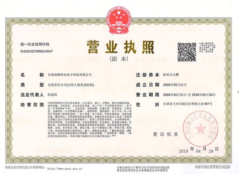 分公司营业执照